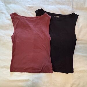 Universal Thread Tank Tops - Black and Mauve